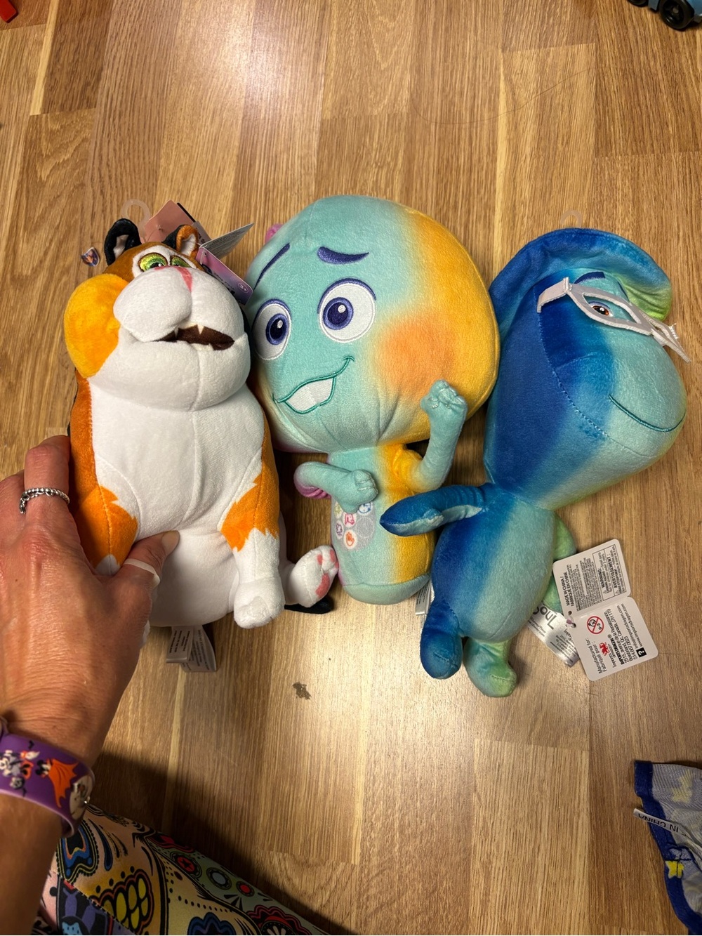 Disney Pixar soul Plush Trio - Orange, Teal, Blue Soft Toys